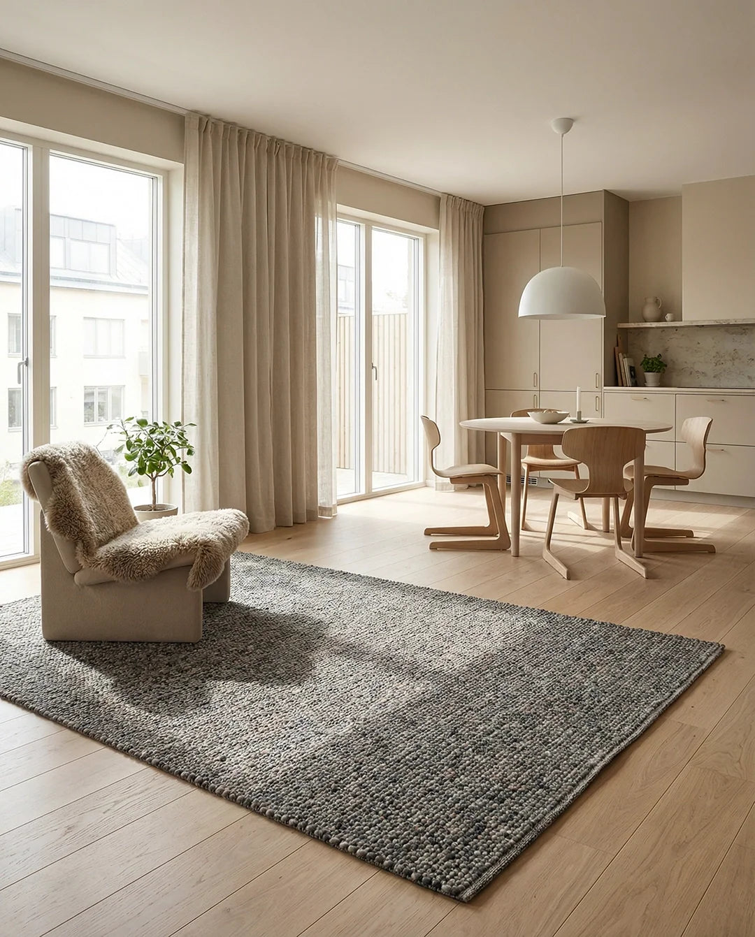 Rug Merino Grey Melange