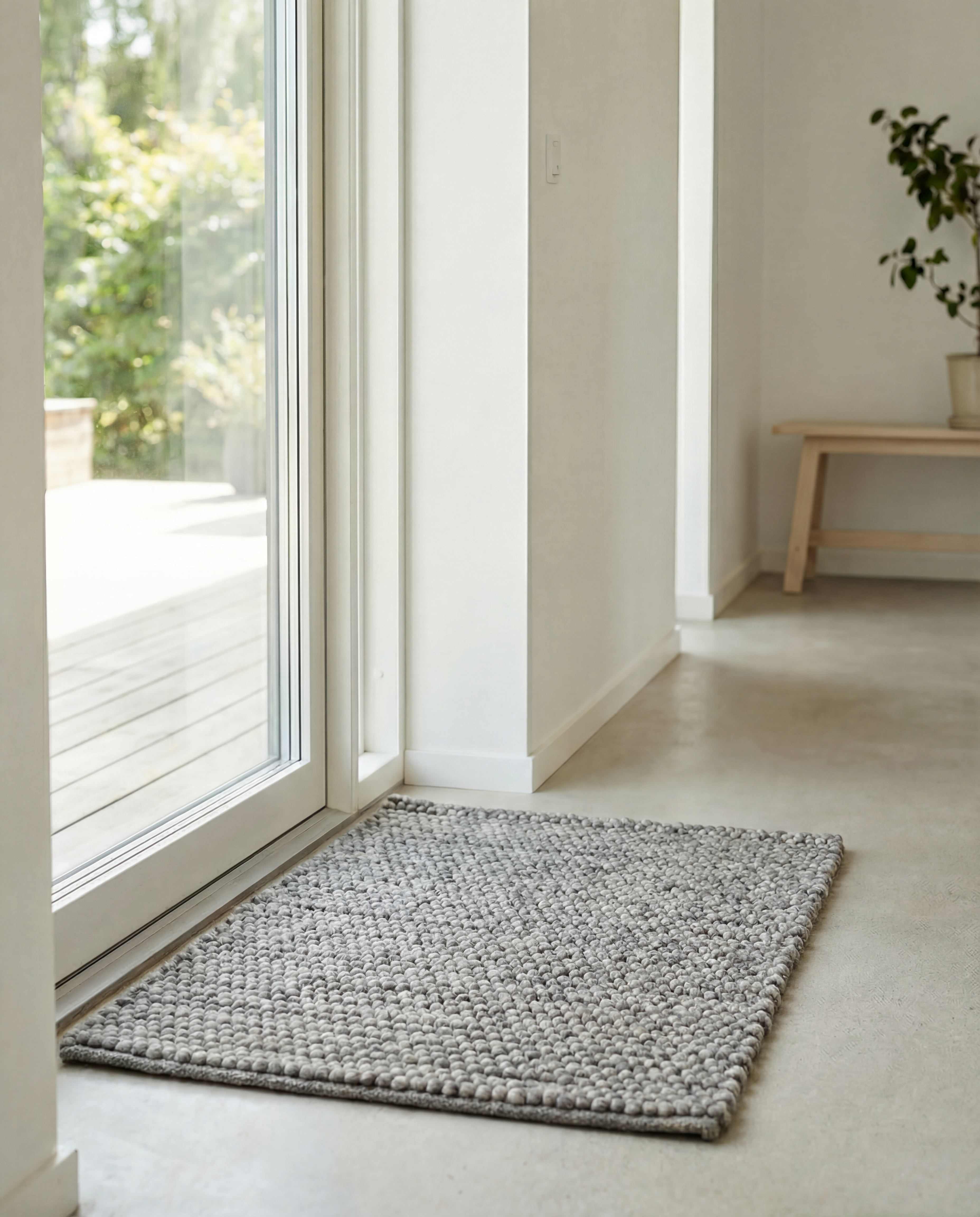 MERINO DOORMAT, WOOL, CONCRETE