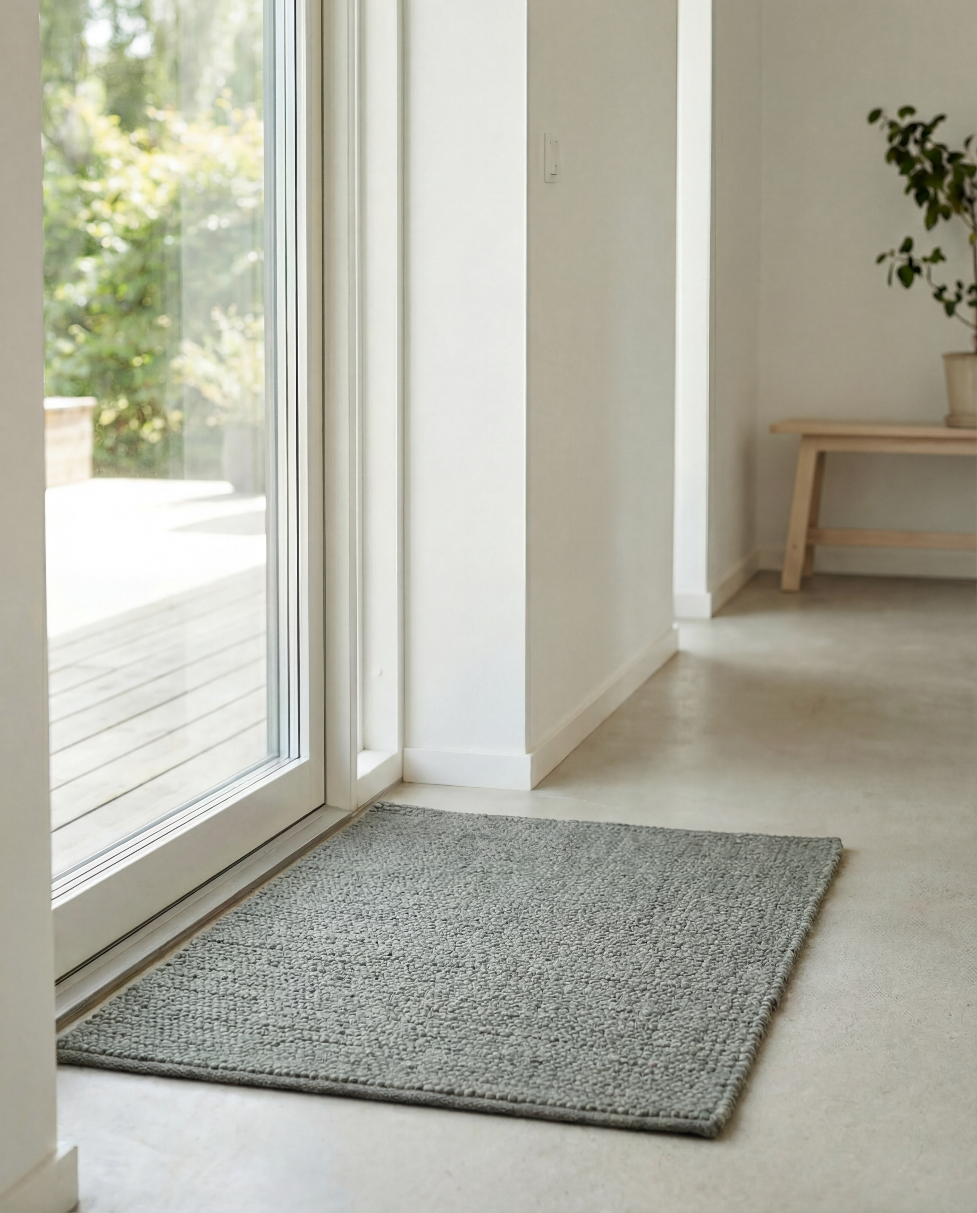 MERINO DOORMAT, WOOL, GREEN