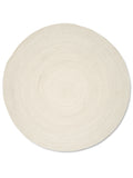 MERINO Round Wool Rug, White