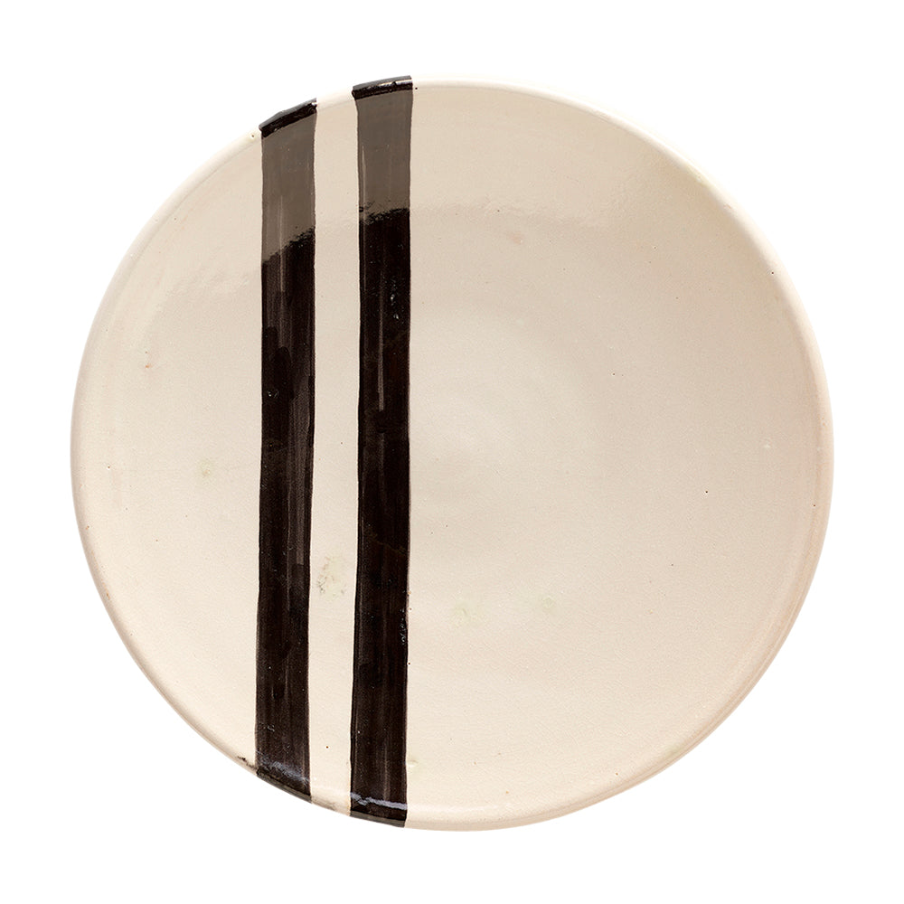 PLATE LINE BLACK | CLAY | 25 CM