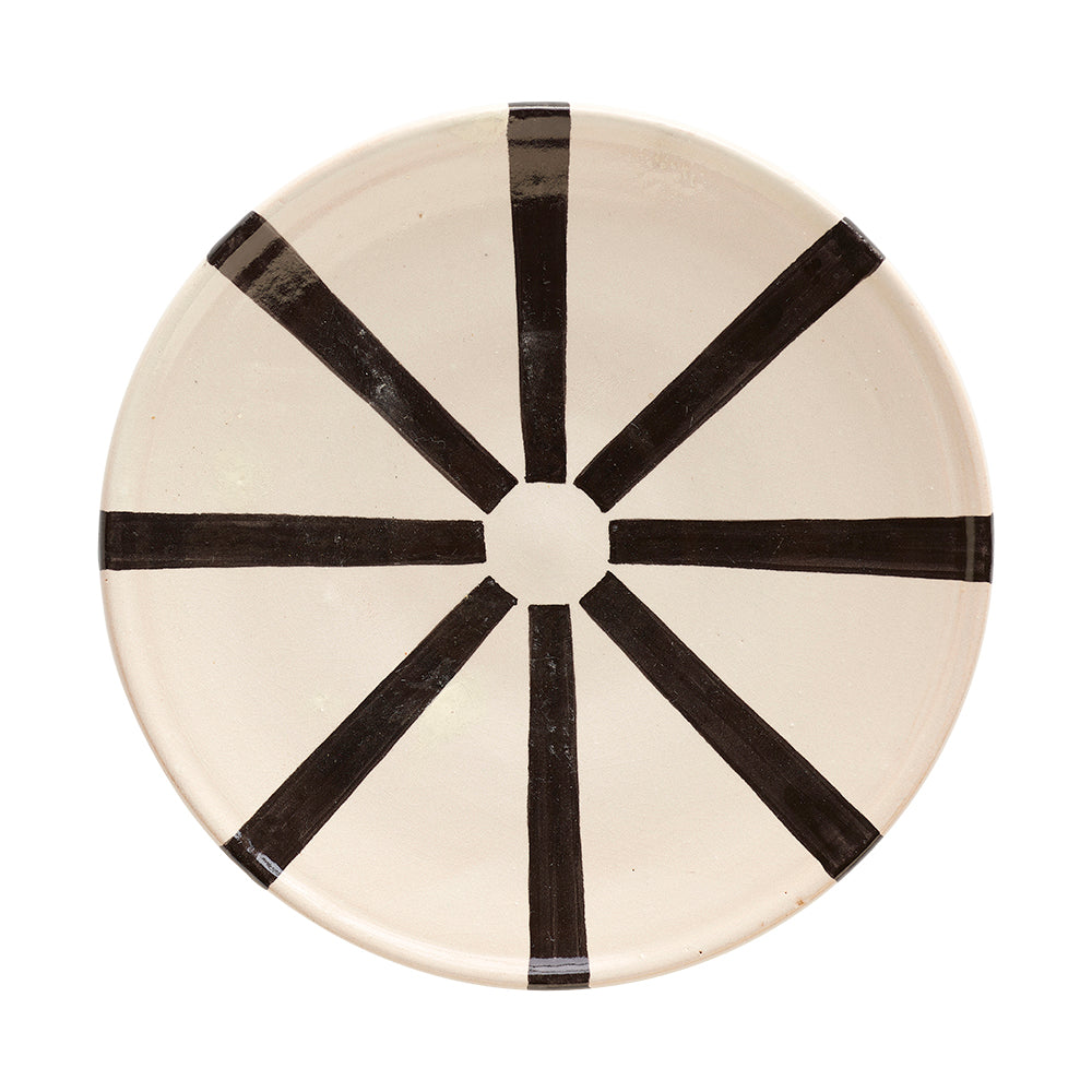 PLATE WHEEL BLACK | CLAY | 25 CM