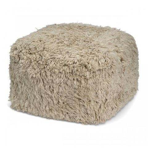 Pouf Cloudy Beige, Wool