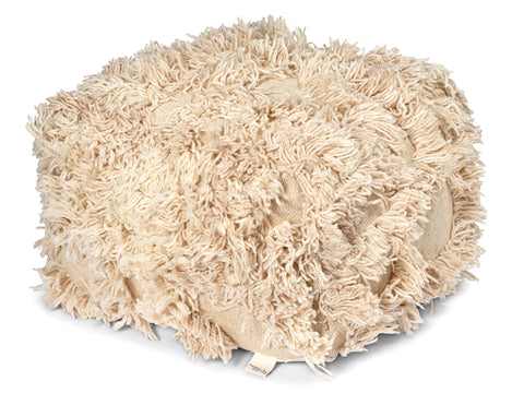 RIO Pouf Beige, Wool