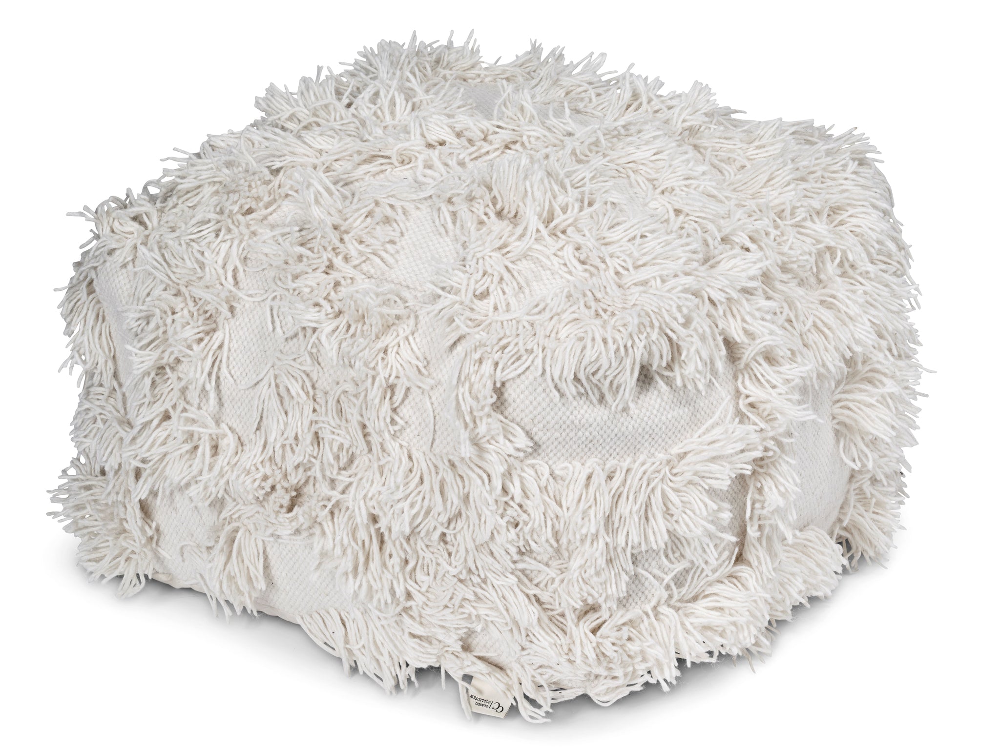 RIO Pouf, Off White, Wool