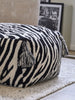 Pouf Zebra Black/White, Wool