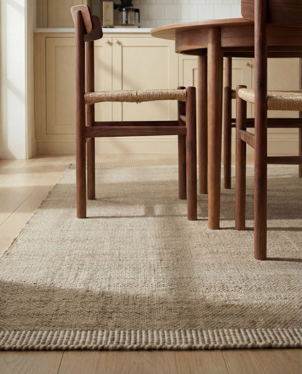 PURE WOOL RUG, NATURAL BEIGE, MANY SIZE