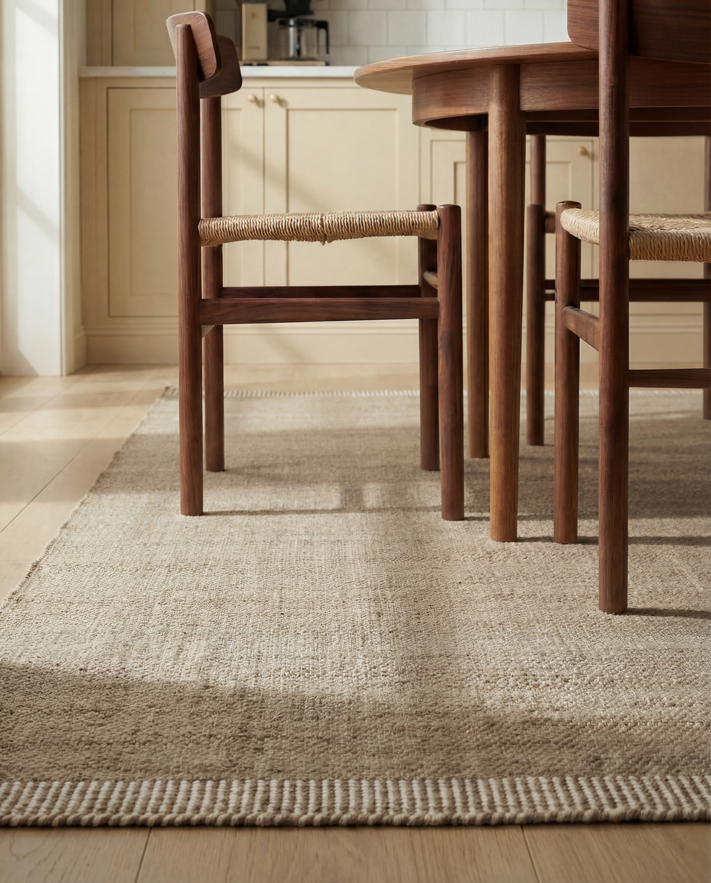 PURE WOOL RUG, NATURAL BEIGE, MANY SIZE