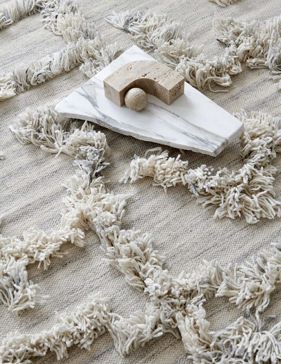 RIO WOOL RUG, Ivory Melange,  MANY SIZE