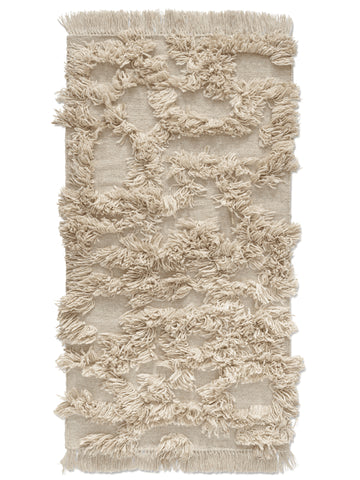 Rio Wool Rug Runner, Beige,  80 x 150 cm