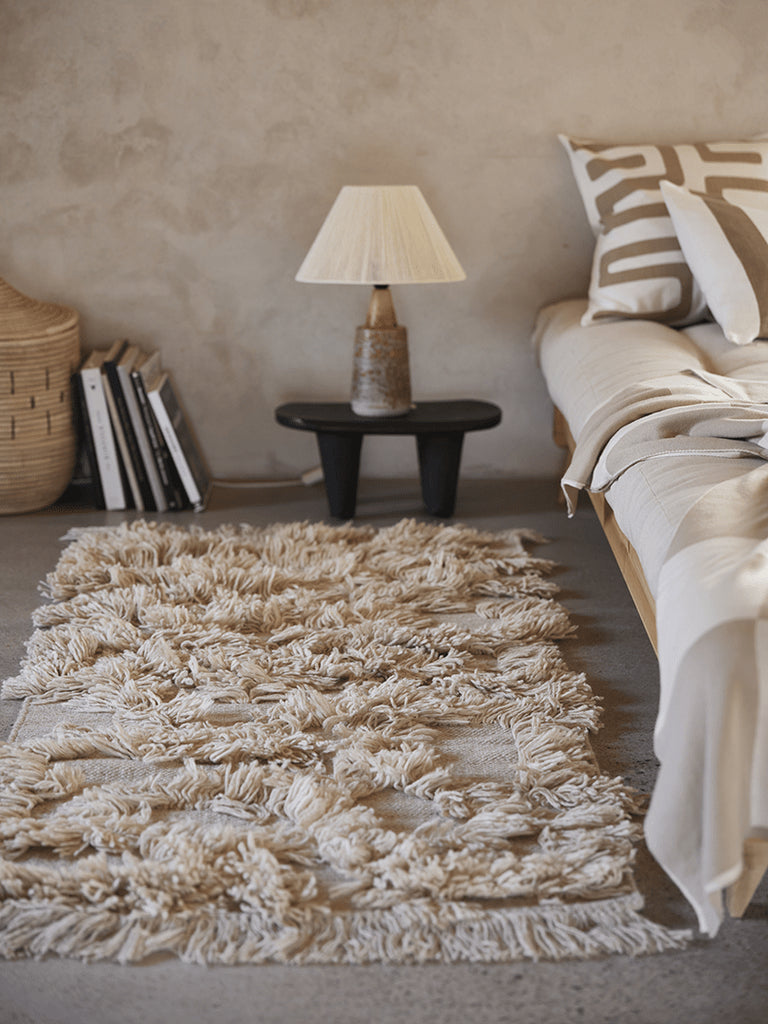 Rio Wool Rug Runner, Beige,  80 x 150 cm