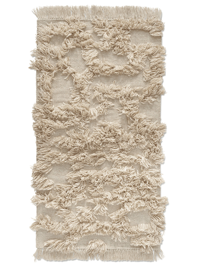 Rio Wool Rug Runner, Beige,  80 x 150 cm