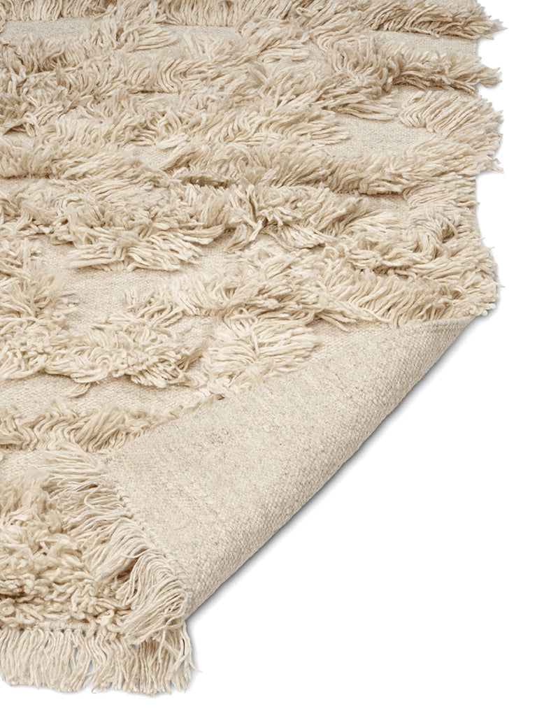 Rio Wool Rug Runner, Beige,  80 x 150 cm