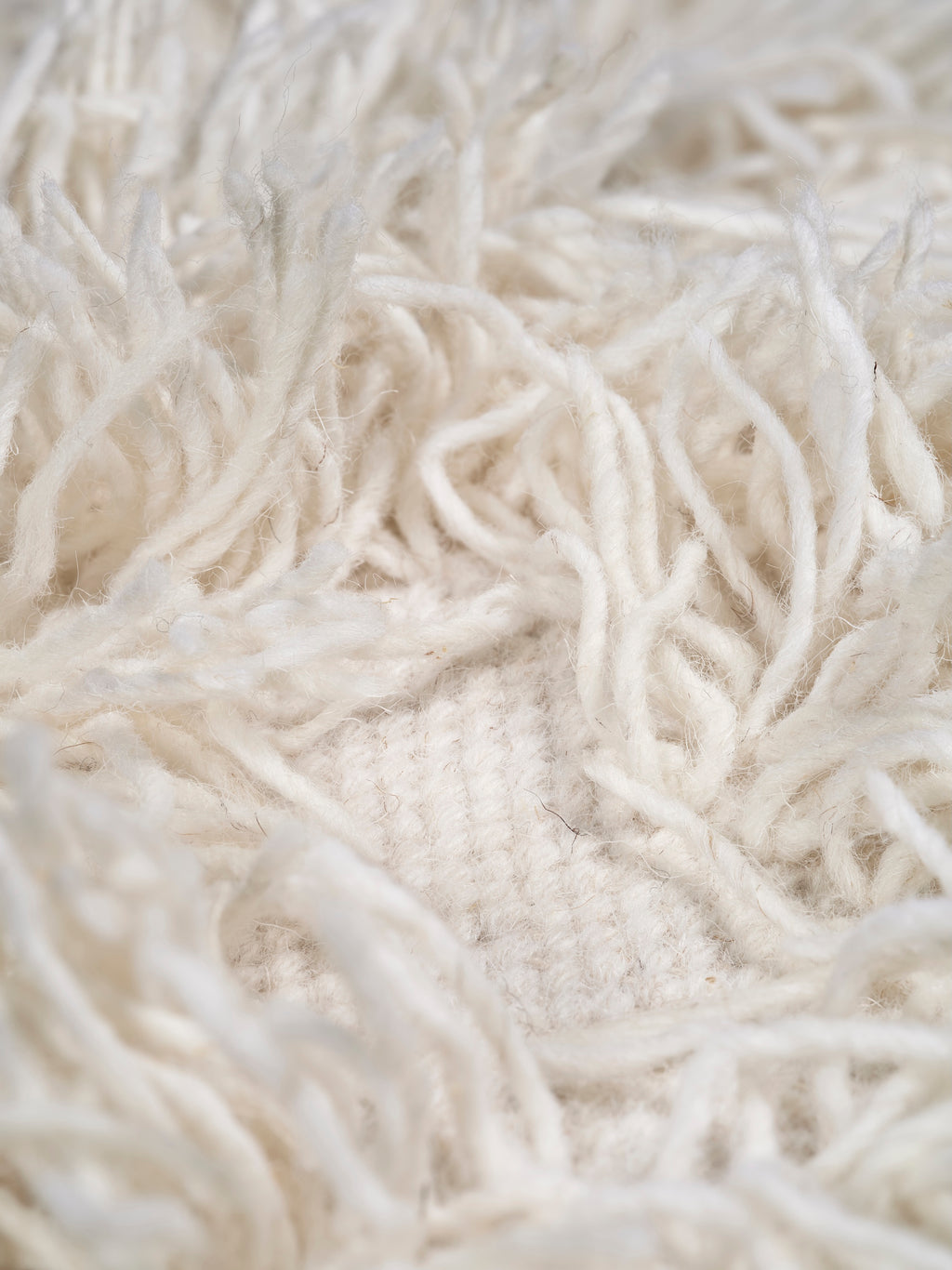 RIO Pouf, Off White, Wool
