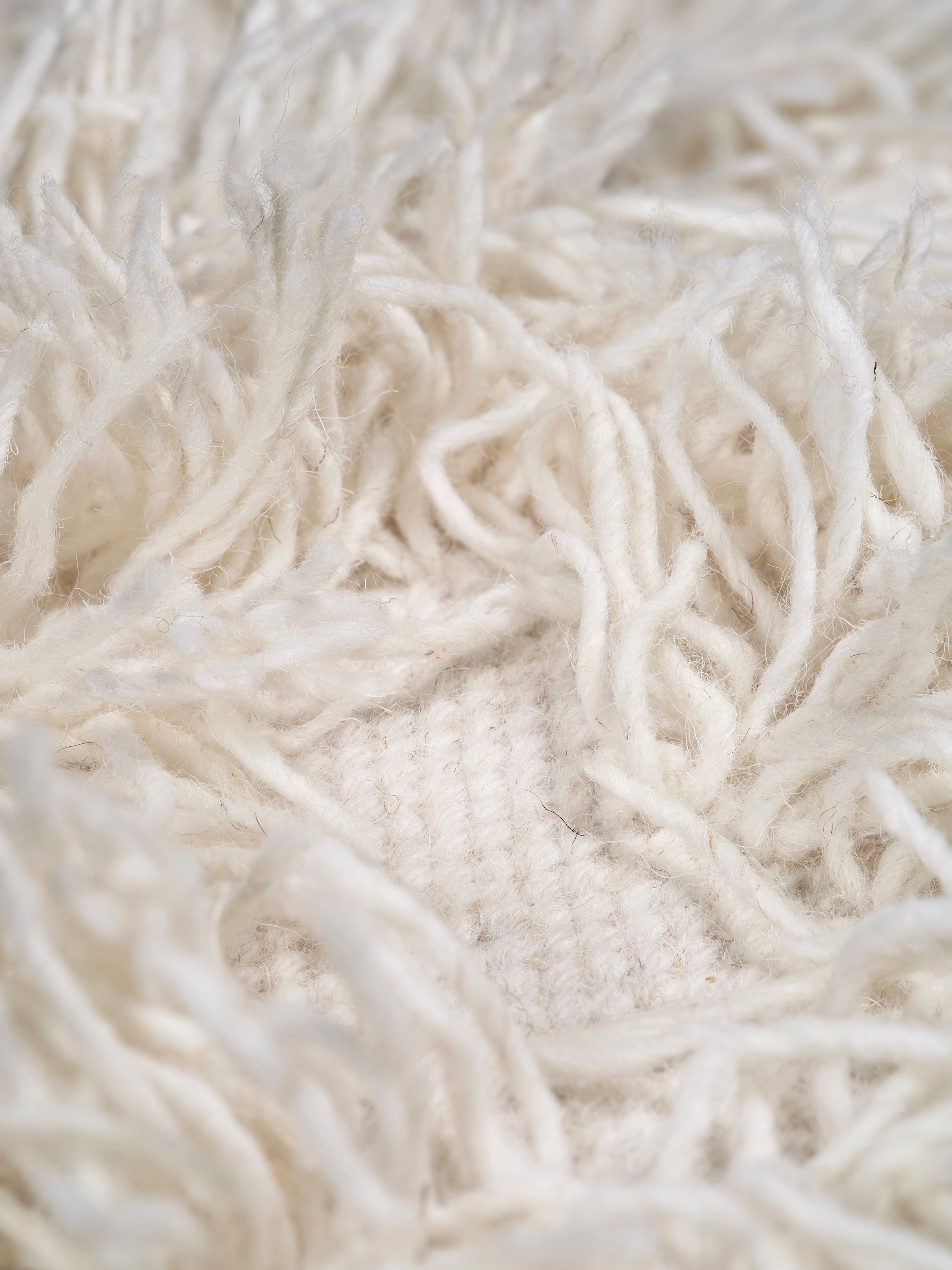 RIO Pouf, Off White, Wool