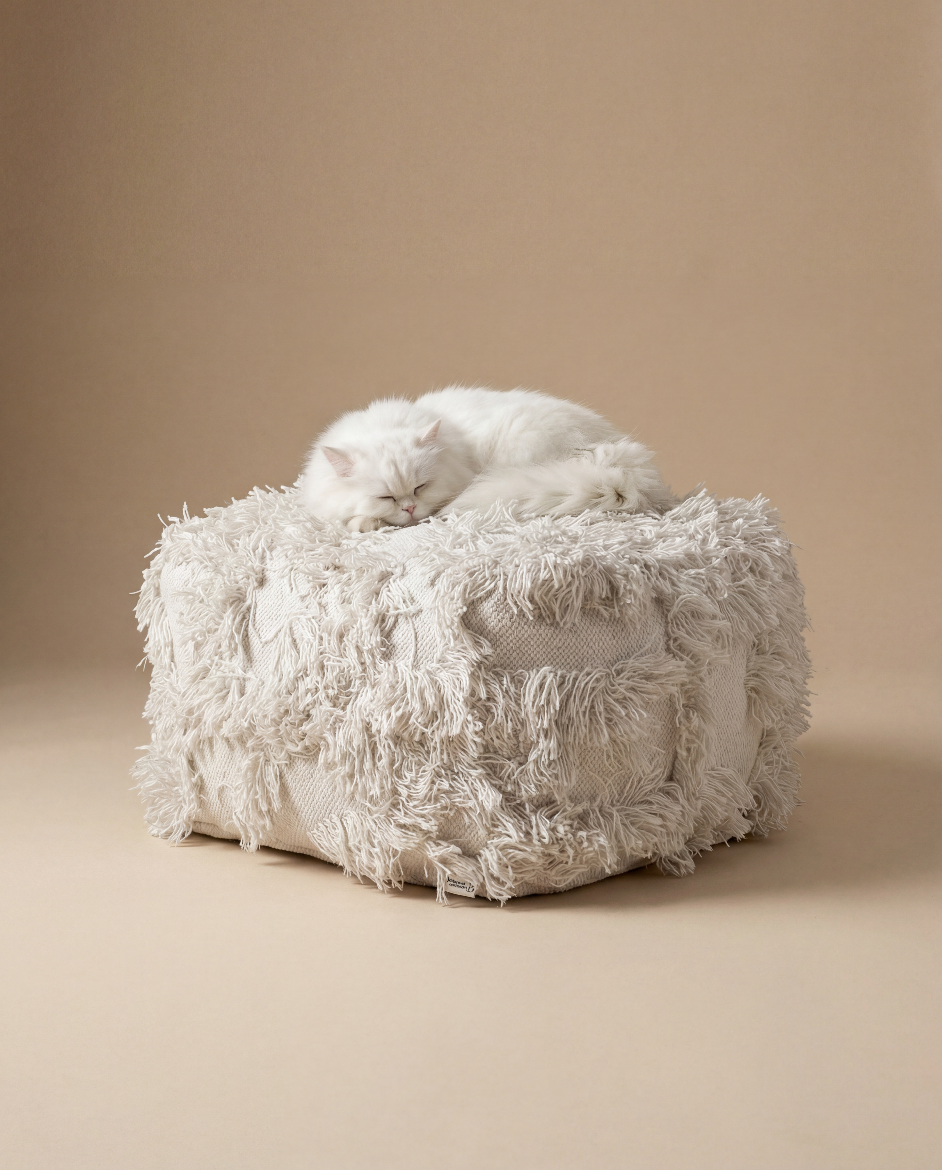 RIO Pouf, Off White, Wool