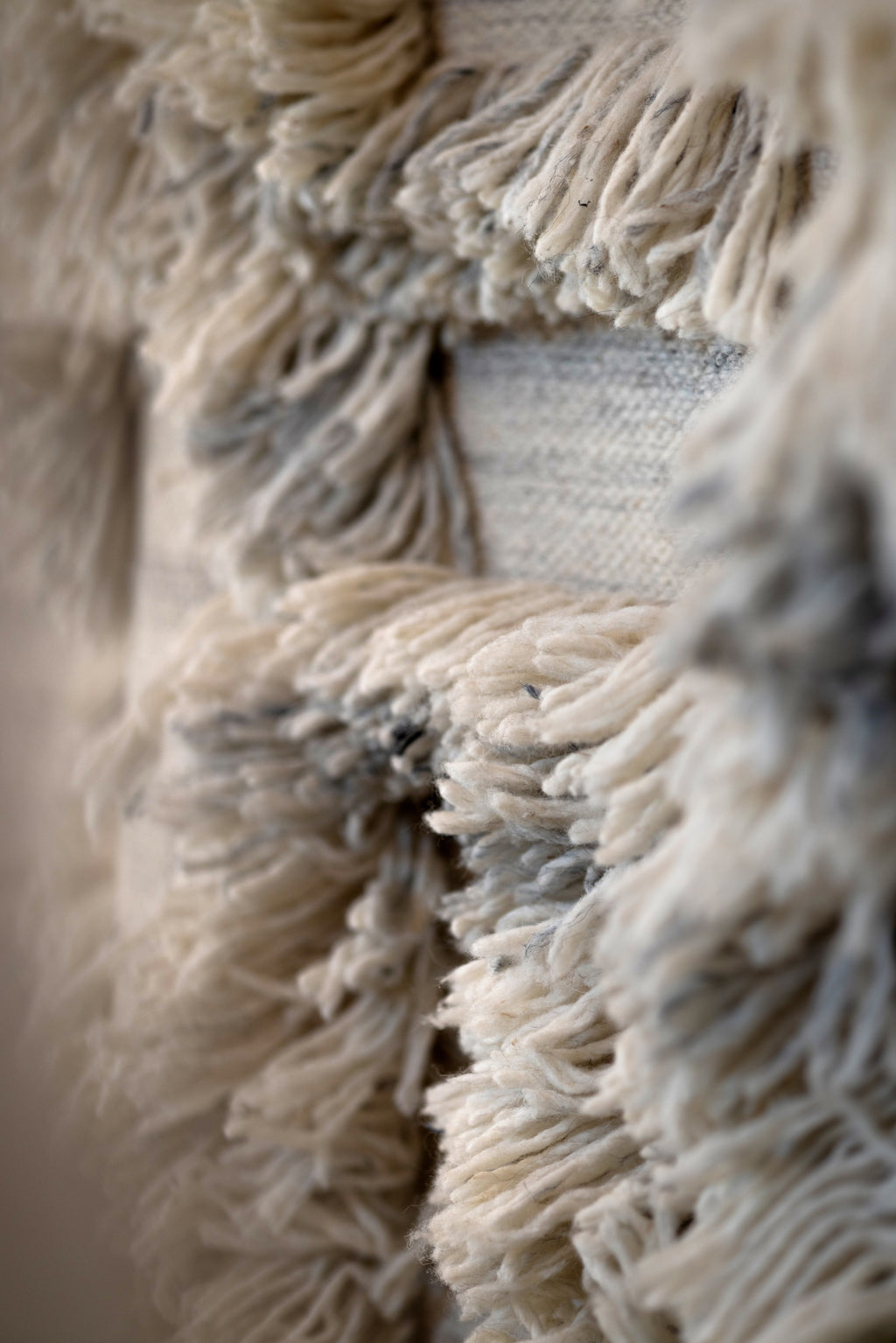 RIO Wall Hanger, Wool, Ivory Melange, 100 x 100