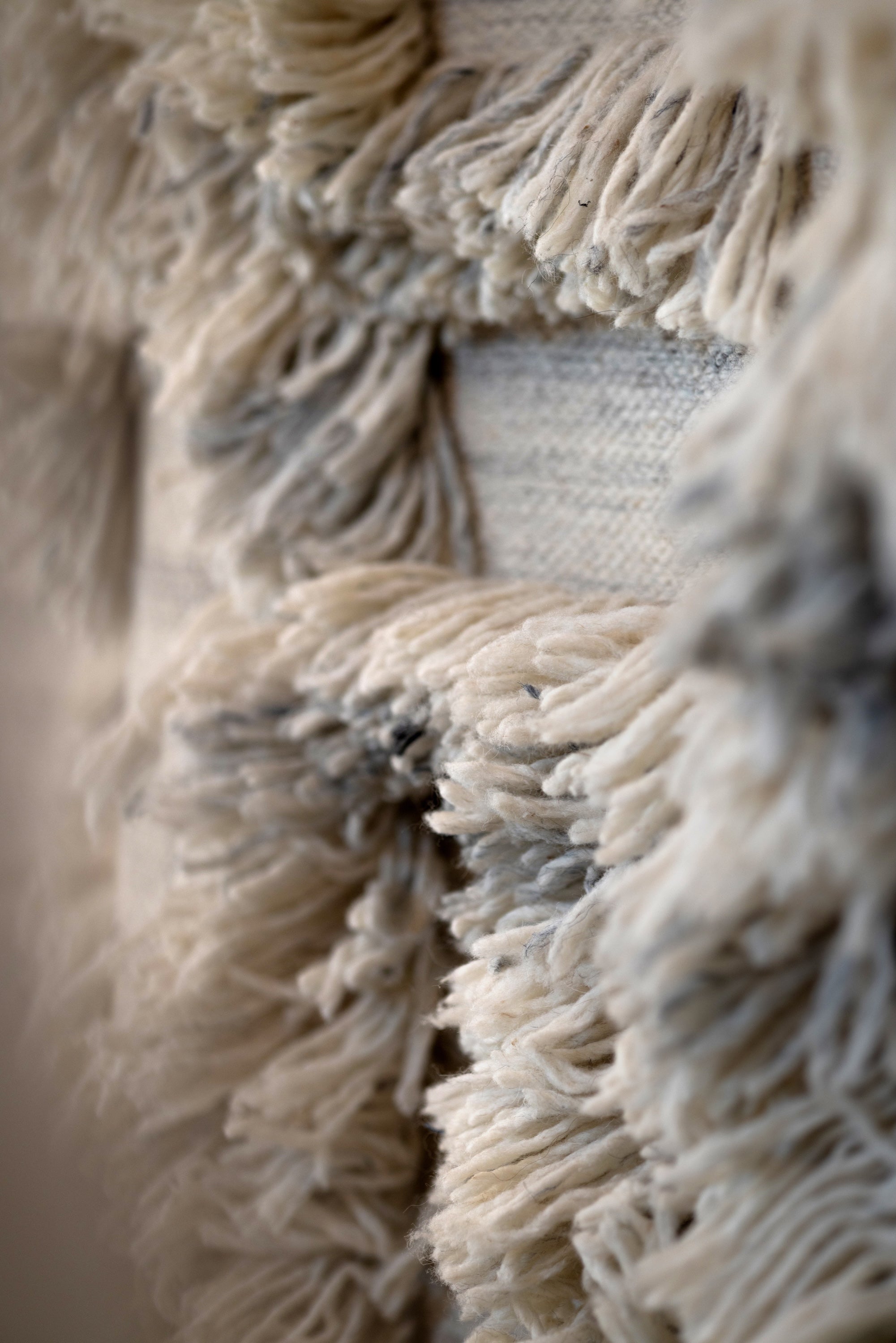 RIO Wall Hanger, Wool, Ivory Melange, 100 x 100