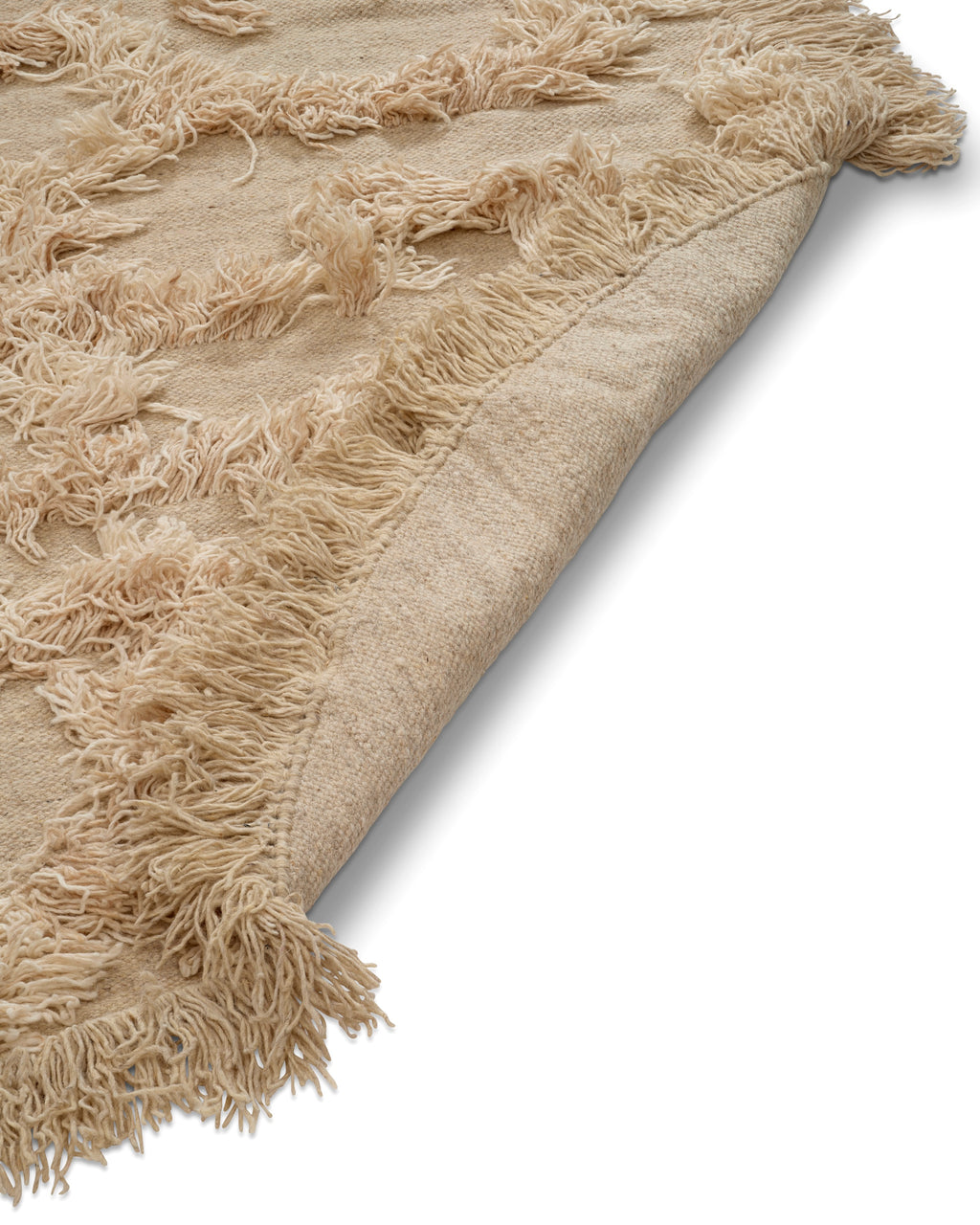 RIO ROUND WOOL RUG, BEIGE Ø 220 CM