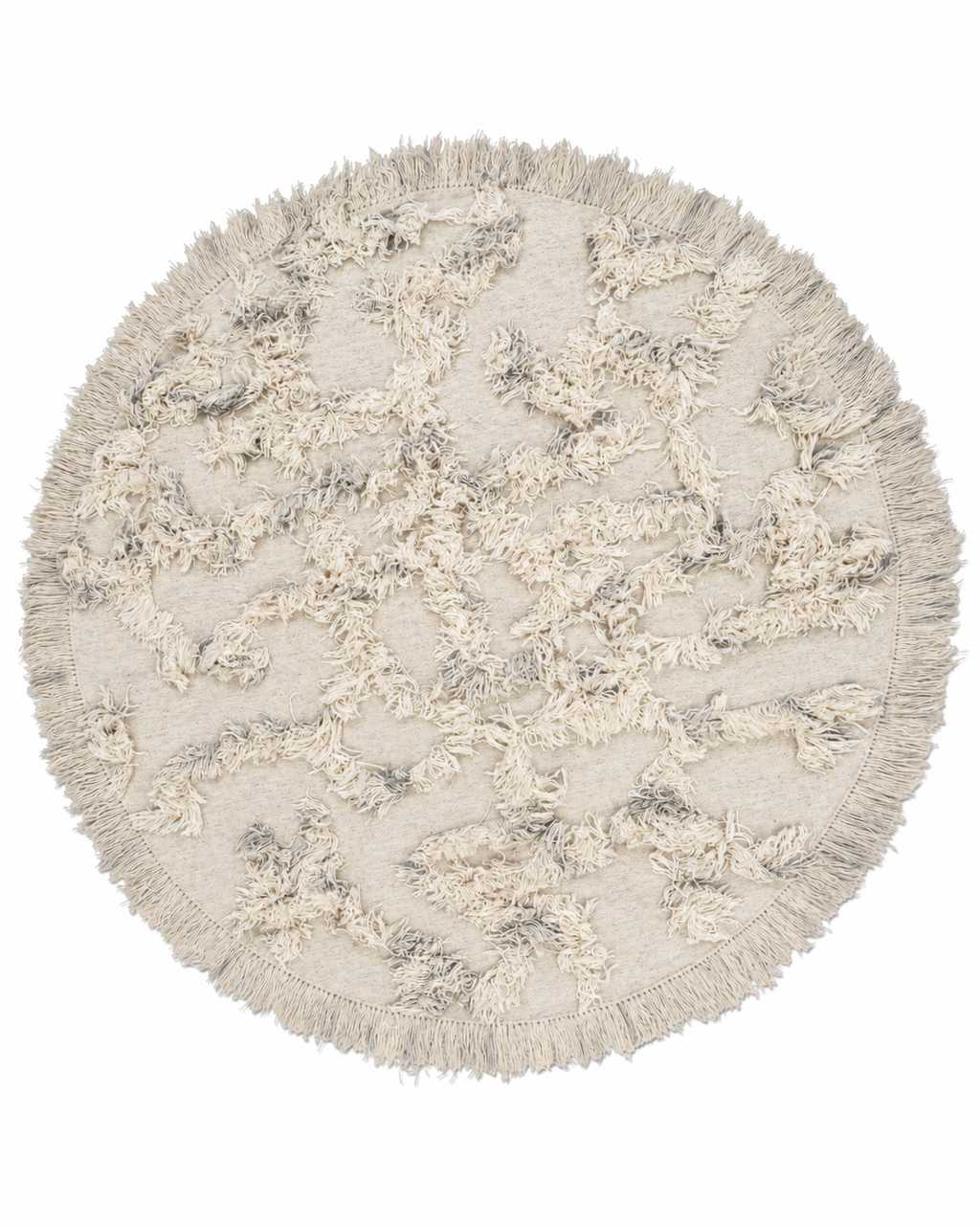 RIO ROUND WOOL RUG, IVORY Ø 220 CM