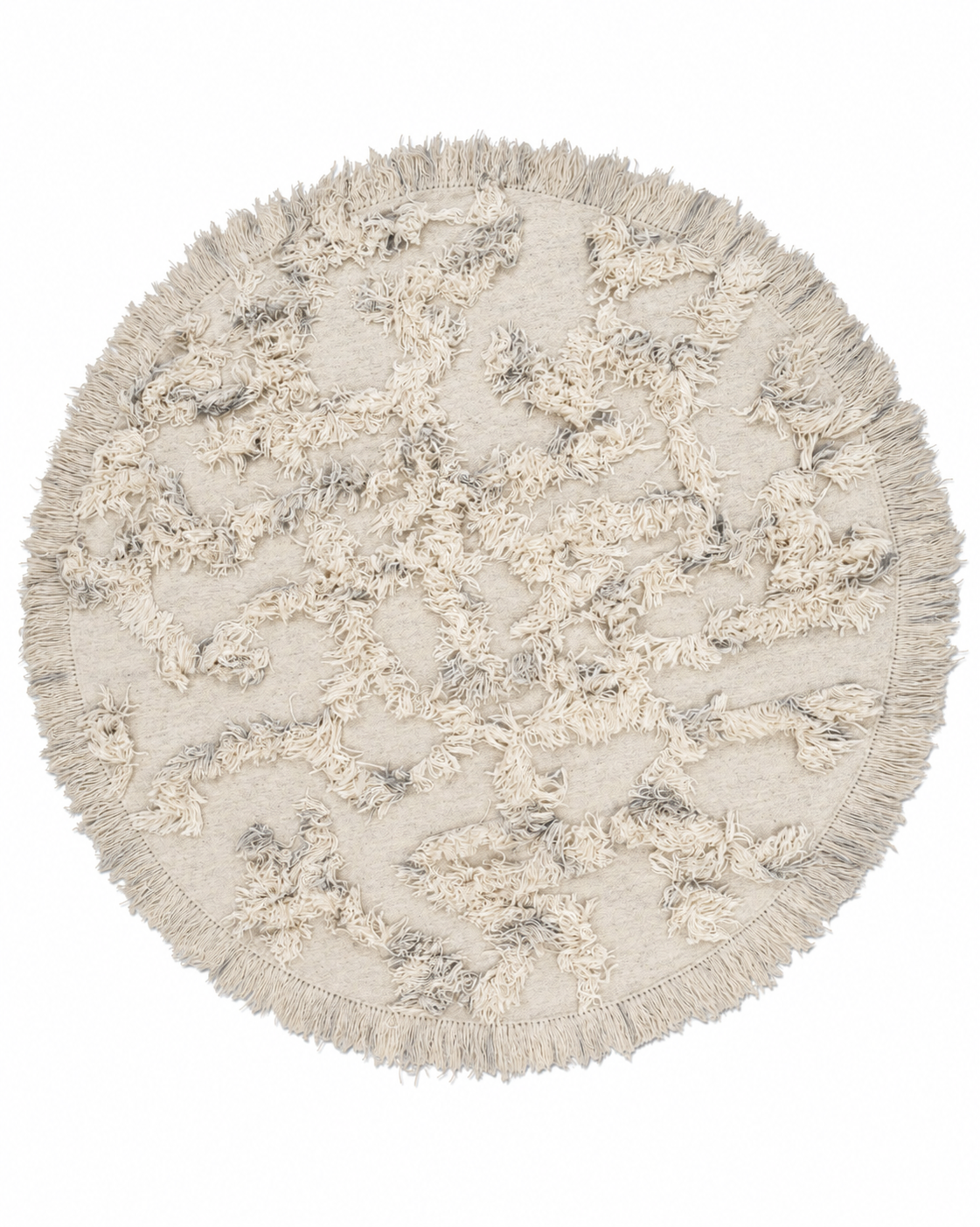 RIO ROUND WOOL RUG, IVORY Ø 220 CM