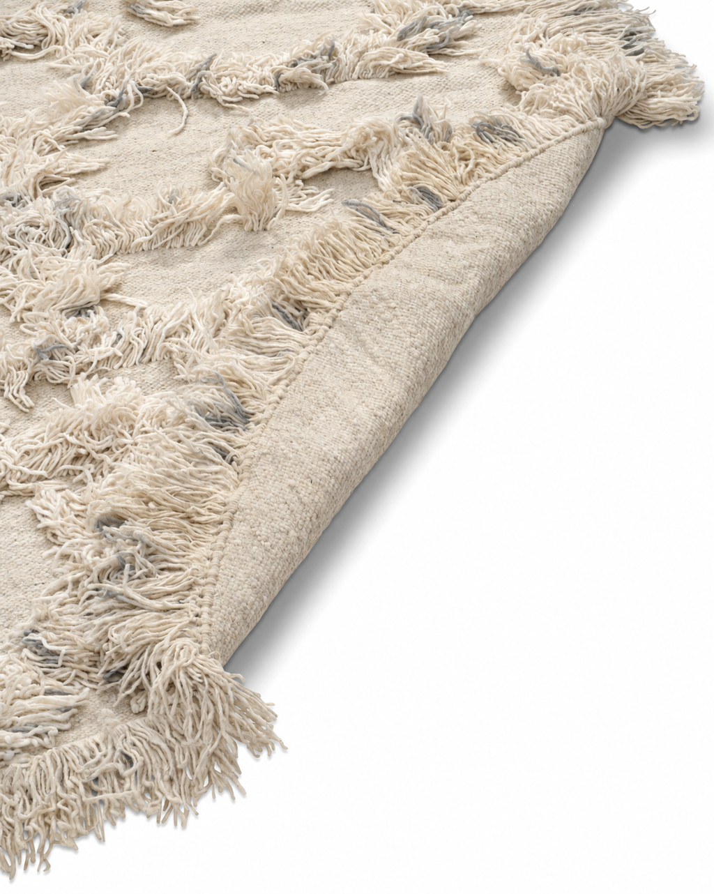 RIO ROUND WOOL RUG, IVORY Ø 220 CM