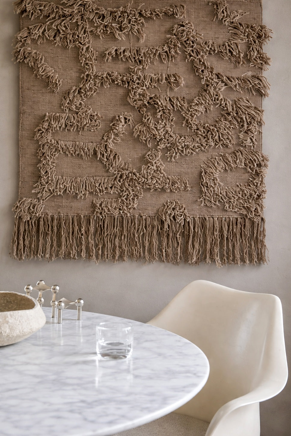 RIO Wall Hanger, Wool, Cappuccino, 100 x 100