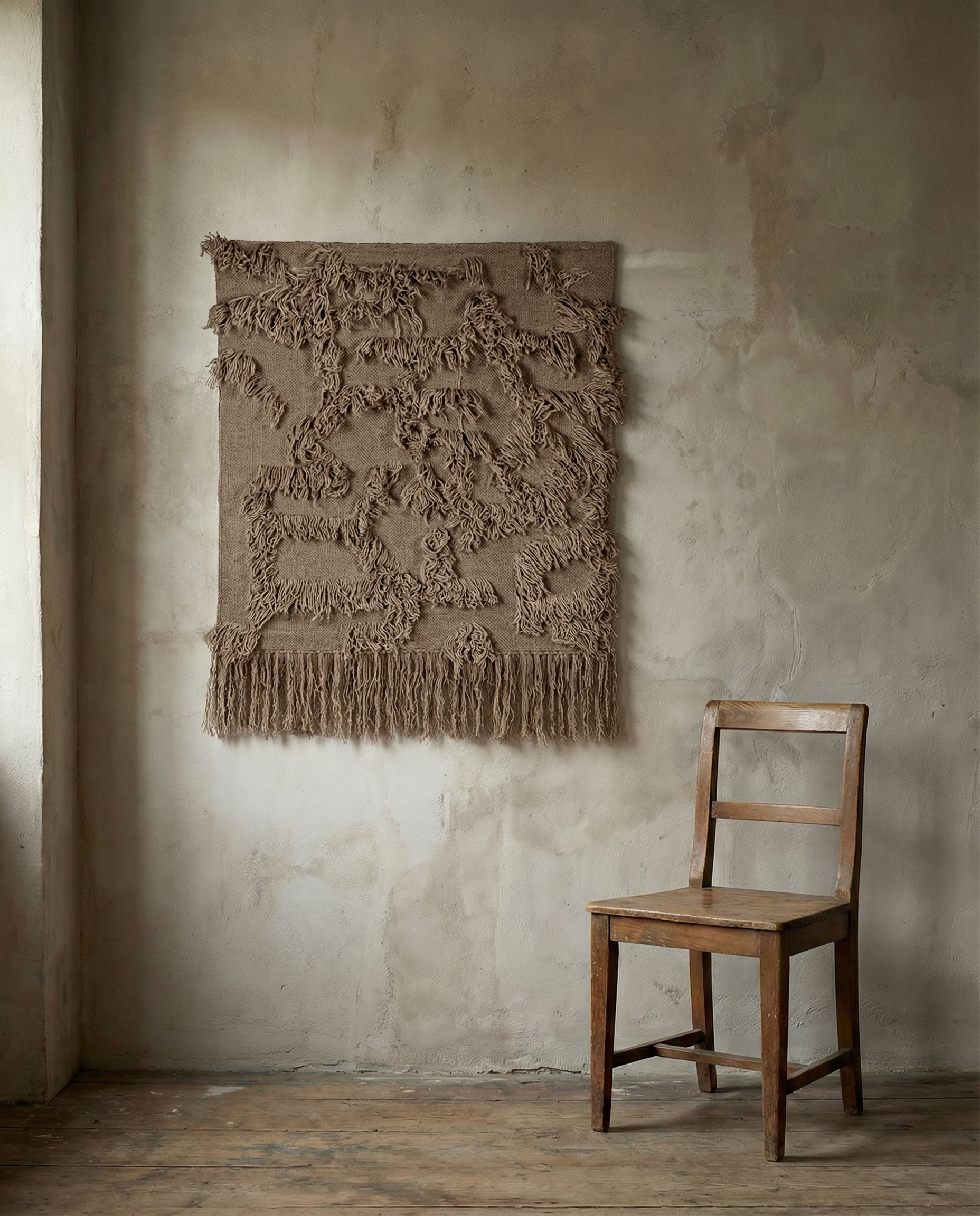 RIO Wall Hanger, Wool, Cappuccino, 100 x 100