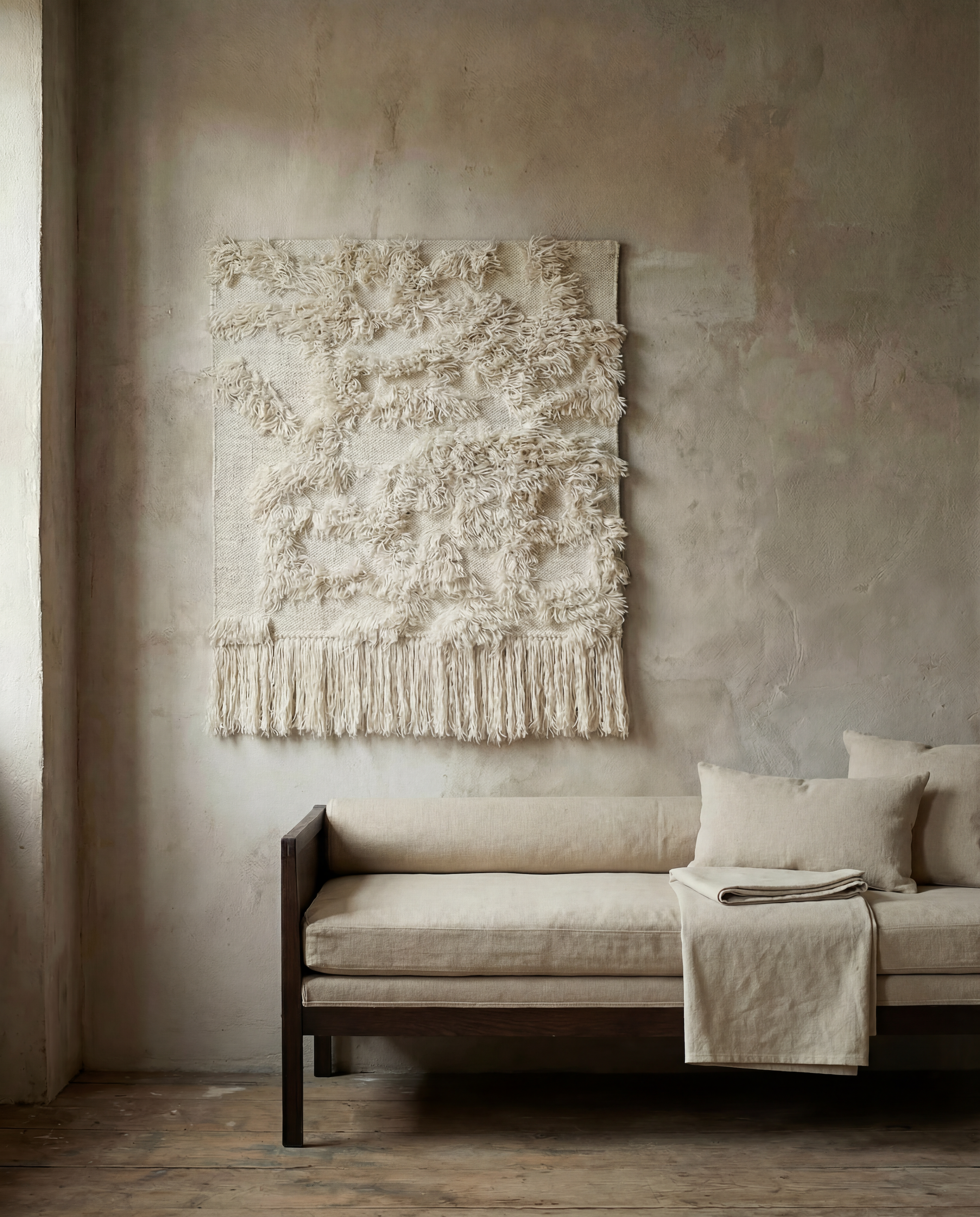 RIO Wall Hanger, Wool, Off white, 100 x 100