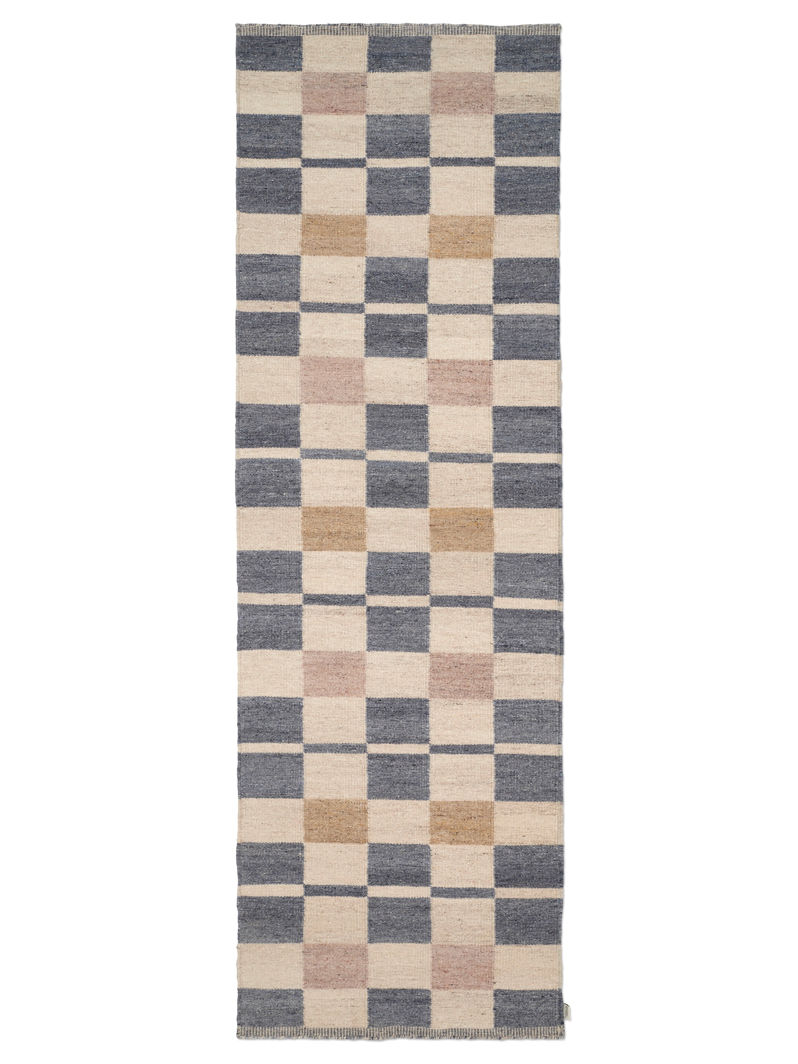 RUTVIK RUNNER, WOOL, INDIGO,  80 x 250