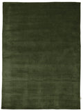 SOLID WOOL RUG - FOREST GREEN