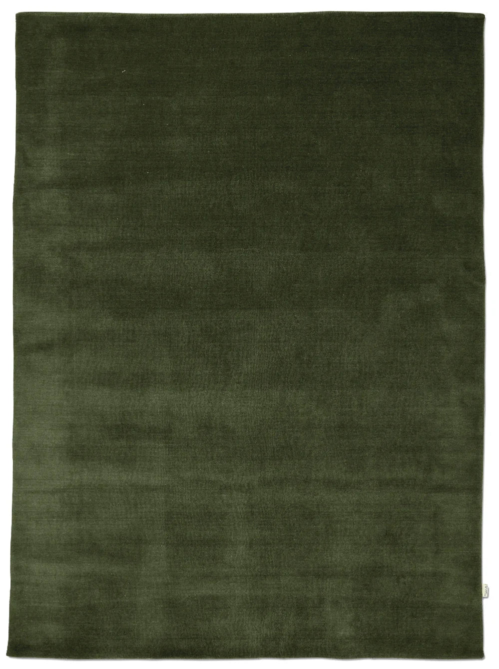 SOLID WOOL RUG - FOREST GREEN