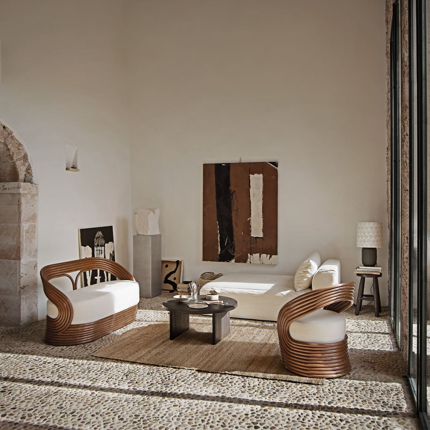 MET STAND CHROME SQUARE | METAL | H 90 CM