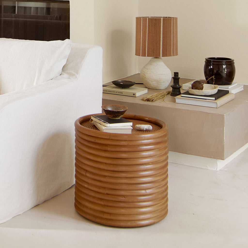 MANODRUM STOOL | RATTAN | H 42 CM  Ø 42