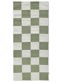 SQUARE RUNNER, WOOL, Green