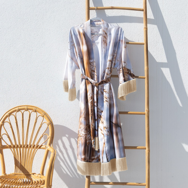 KIMONO VANILLA, Sandy tassels