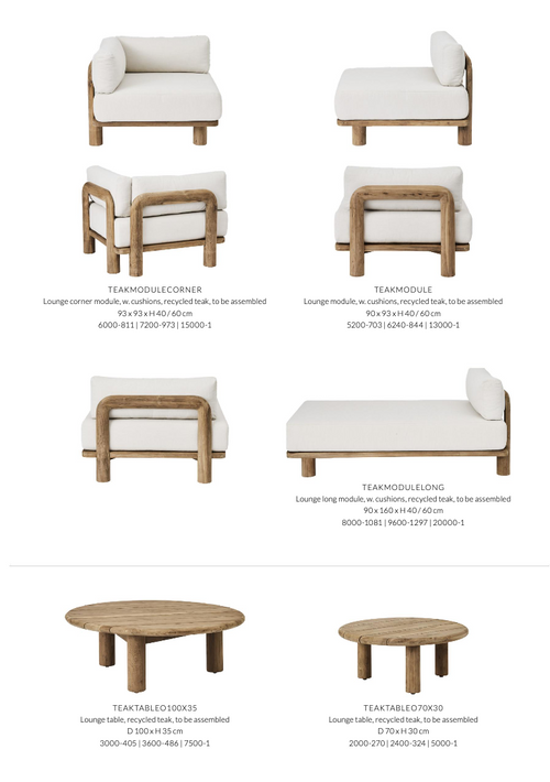BARU TEAK LOUNGE TABLE | RECYCLED TEAK | Ø 70 X H 30 CM