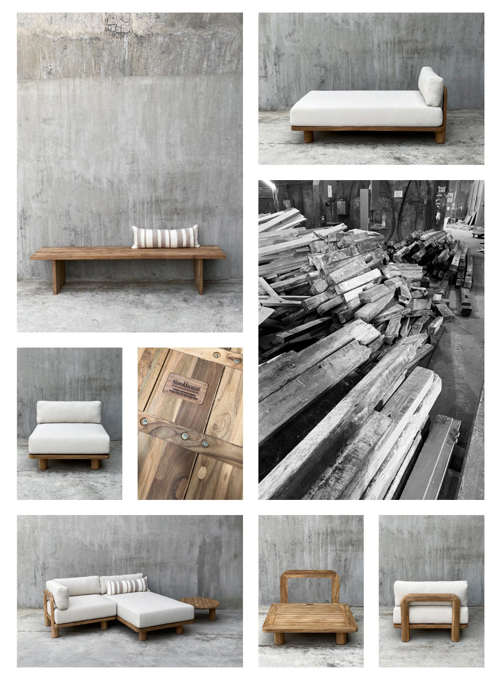 BARU TEAK MODULE | RECYCLED TEAK | CORNER 93 x 93 CM