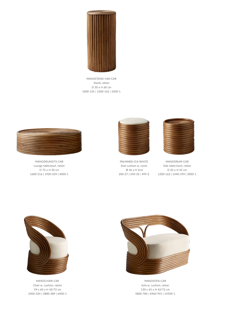 MANODRUM SOFA | RATTAN | H 72 CM, 130 CM