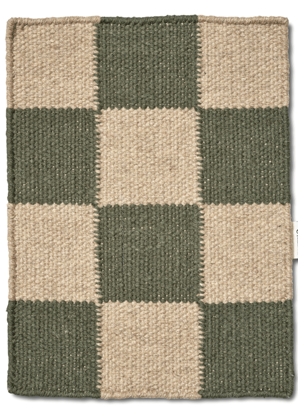 SQUARE RUNNER, WOOL, Forest green