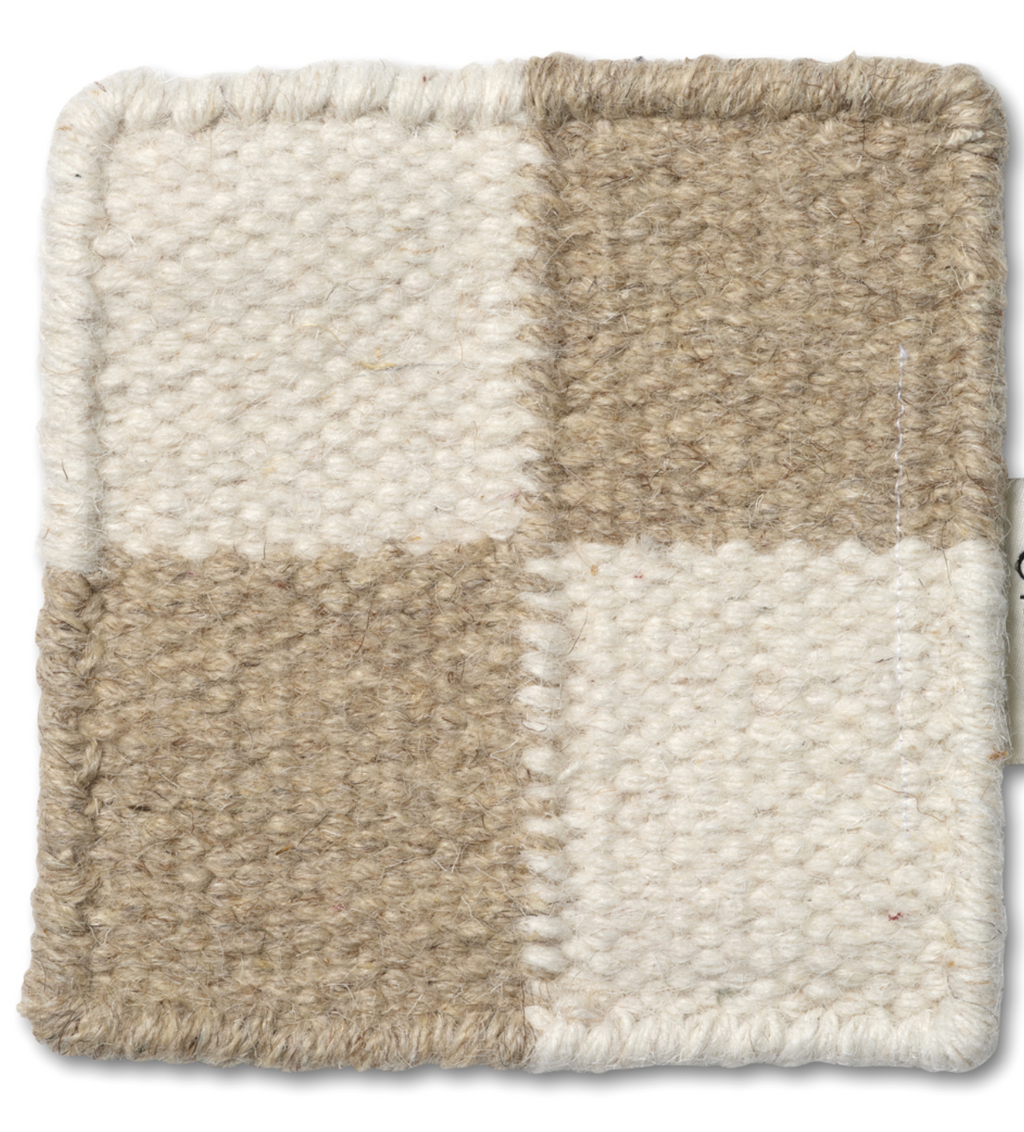 POUF SQUARE NATURAL, Wool
