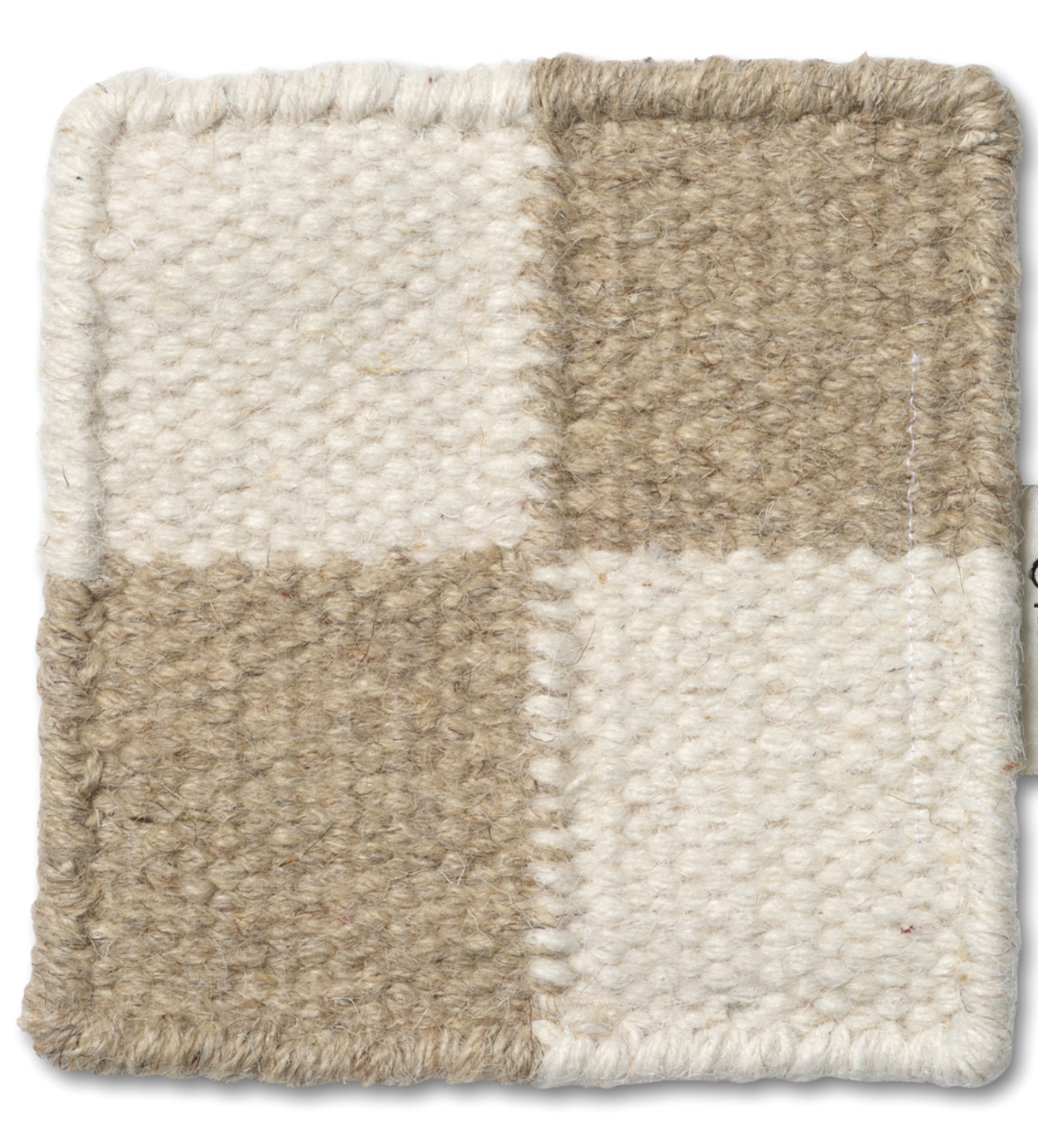 POUF SQUARE NATURAL, Wool
