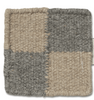 POUF SQUARE GREY/NATURAL, Wool