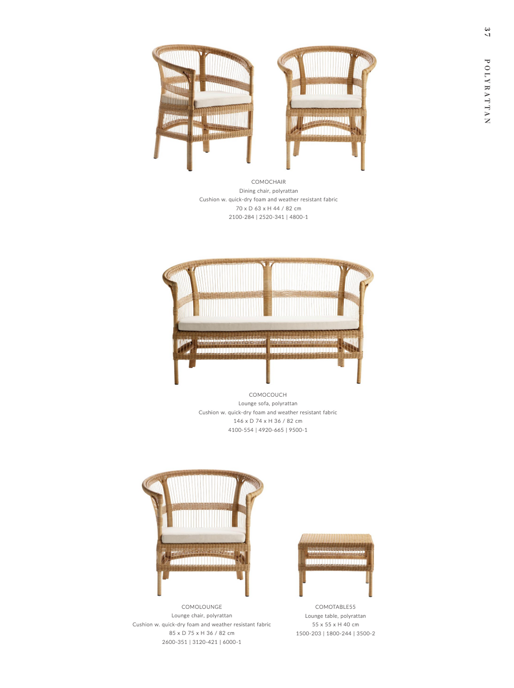 COMO DINING CHAIR | POLYRATTAN | 70 CM