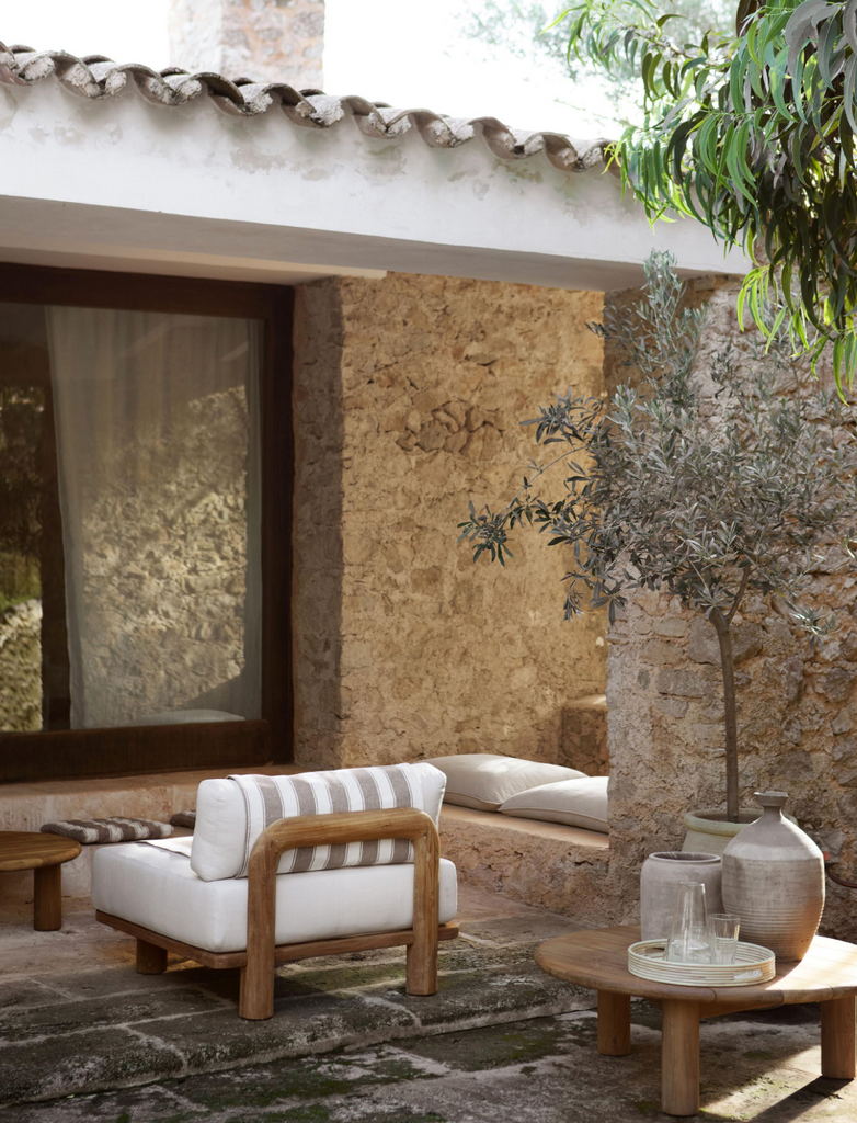 TEAK LOUNGE TABLE | RECYCLED TEAK | Ø 100 X H 35 CM