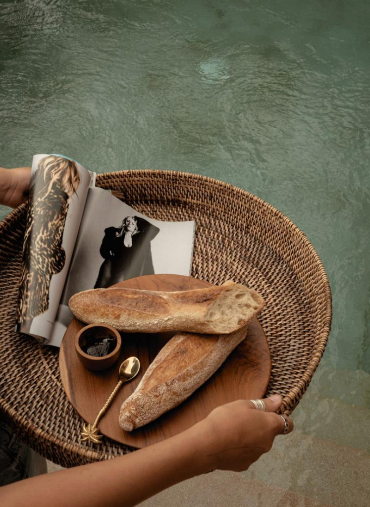 Colonial Carry-All Tray - Natural Brown - D 41, H 7 CM