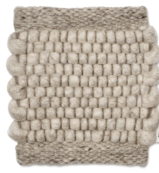 MERINO Round Wool Rug, Oat