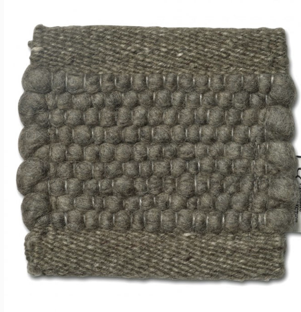 MERINO Round Wool Rug, Forest Green