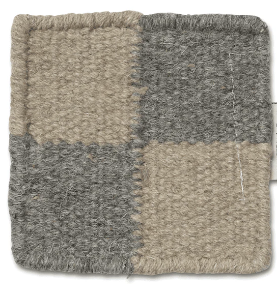 SQUARE WOOL RUG, GREY, MANY SIZE