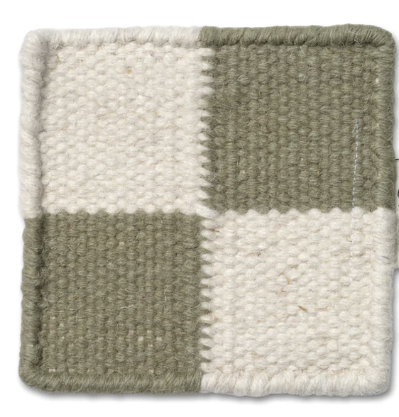 SQUARE WOOL RUG, GREEN, MANY SIZE